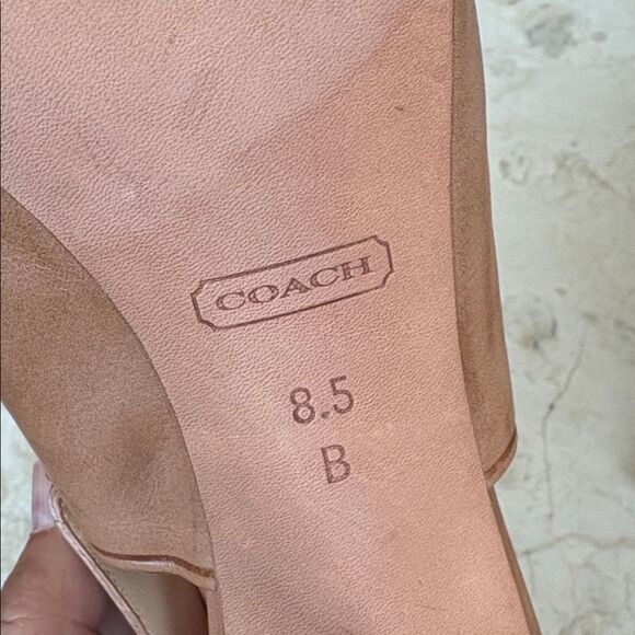 Coach Ashton Leather Peep Toe Platform Stiletto Heels - Picture 13 of 14